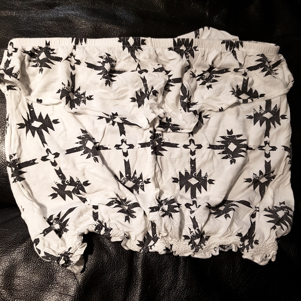 Garage strapless crop top